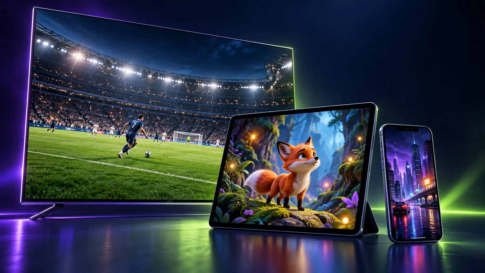 أجهزة متوافقة مع اشتراك IPTV: شاشة وتابلت وهاتف وكمبيوتر