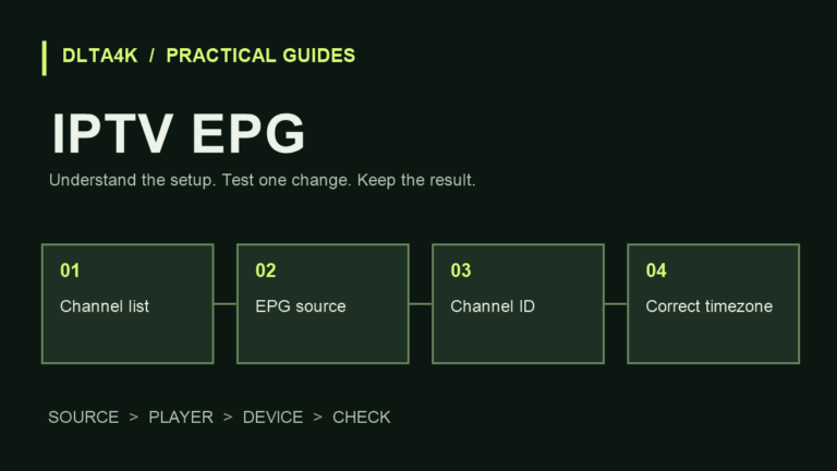 IPTV EPG: دليل البرامج والتوقيت